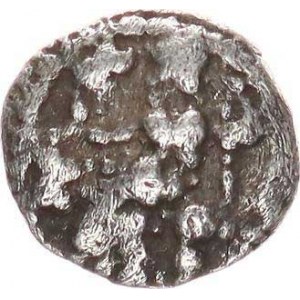 Kilikia - Tarsus (4. stol. př. Kr.), AR obol, 0,70 g; A: Trůnící bůh Baal zleva, drží žezlo, obilné