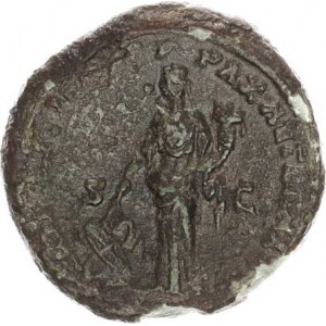 Marcus Aurelius (161-180), As (z let 176-177), Stojící Pax drží roh hojnosti a zapaluje hrom