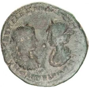 Elagabalus a Julia Maesa (218-222), Moesia Inferior-Marcinopolis; AE 26, A: Portréty proti sobě, op
