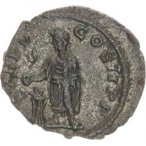 Alexander Severus (222-235), Denár, stoj.císař obětuje u oltáře
