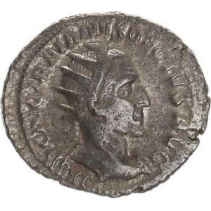 Trajanus Decjusz (249-251), Antoninianin, stojący, Dacia, trzyma kij osła