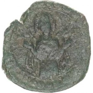 Alexius I. (1081-1118), AE Tetarteron (22 mm), Polopostava Krista čelně / císař čelně, dr