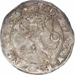 Václav II.(1278-1305), Pražský groš - var.: písmena C a D ve jménu panovníka nedoražená