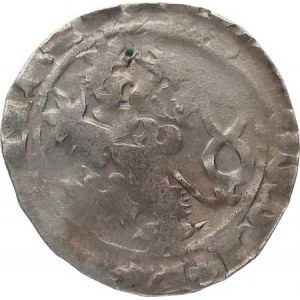 Václav IV.(1378-1419), Pražský groš, var. v Av. a Rv. čtyřlístek, v dolní části koruny p