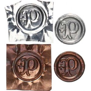 Opava, Přemek I. Opava (1365?-1433), Bracteate penny with the letter P - 4 pcs of various Cu, Al