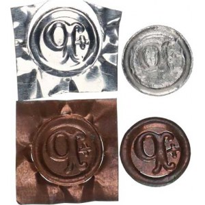 Opava, Přemek I. Opava (1365?-1433), Bracteate penny with the letter P - 4 pcs of various Cu, Al