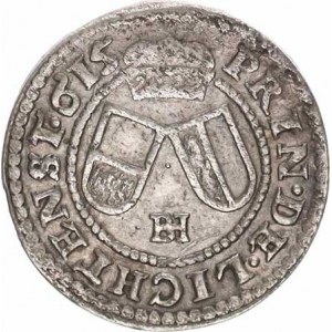 Opava, Karel Liechtenstein (1614-1627), 3 kr. 1615 BH, Hasse Sa 360/157 var.: CAROL.D:GD.()OPPAVIA