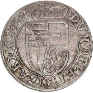 Opava, Karel Eusebius (1627-1684), 3 kr. 1629 MW SA - , jako 41 ale minc.zn. pod erbem / nominá