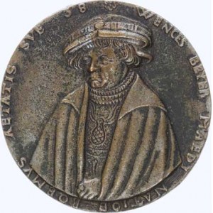 Payer Václav of Loket (1488-1537) - family doctor of the Šlik family, Commemorative medal from 1526, Av.: Figure in p