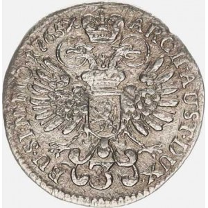 Marie Terezie (1740-1780), 3 kr. 1765 b.zn., Praha-Erdmann MKČ 1973 1,296 g