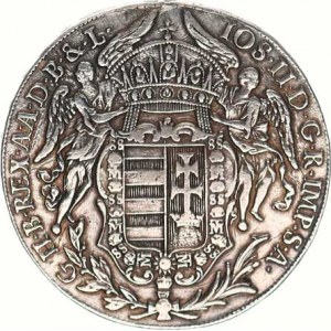 Josef II. (1780-1790), Tolar konvenční 1781 B - Madona R, mírně hlazen