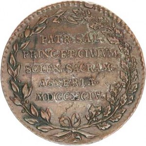 František I. (1792-1835), Velký žeton 1794 na holdování v Belgii - Bruselu