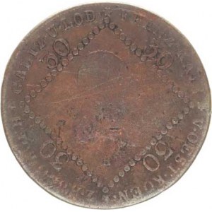 František I. (1792-1835), 30 kr. 1807 B - obtácené písmeno C v ERBLAENDISCH