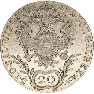 František I. (1792-1835), 20 kr. 1808 C, zc. nep. rys.