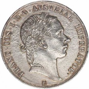 František Josef I.(1848-1918), Tolar konvenční 1853 B sběrtelská KOPIE s opisem na hran