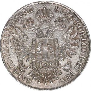 František Josef I.(1848-1918), Tolar konvenční 1853 B sběrtelská KOPIE s opisem na hran