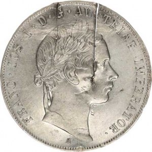 František Josef I.(1848-1918), 1/2 Tolar konvenční 1855 A RR Frühwald 1440