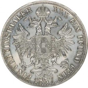 František Josef I.(1848-1918), Tolar spolkový 1857 A exklusivní stav !, tém.