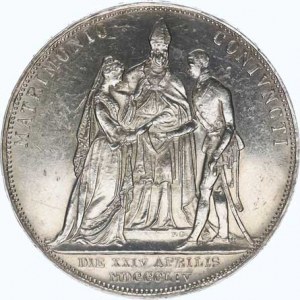 František Josef I.(1848-1918), Dvouzlatník 1854 A - svatební sbírkový stav