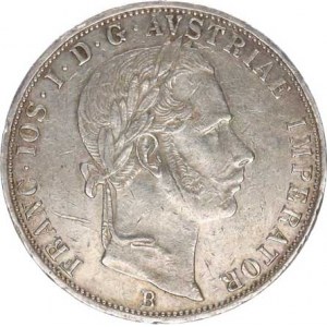 František Josef I.(1848-1918), Dvouzlatník 1859 B, rysky, tém.
