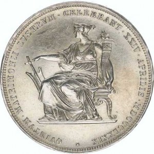 František Josef I.(1848-1918), Dvouzlatník 1879 - Stříbrná svatba var.: tečka za