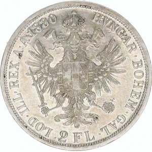 František Josef I.(1848-1918), Dvouzlatník 1880 b.zn.
