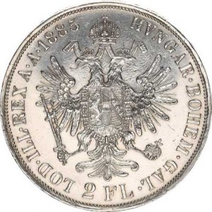 František Josef I.(1848-1918), Dvouzlatník 1885 b.zn.