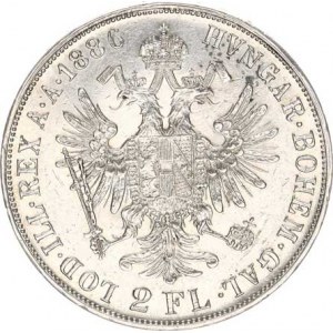 František Josef I.(1848-1918), Dvouzlatník 1886 b.zn.