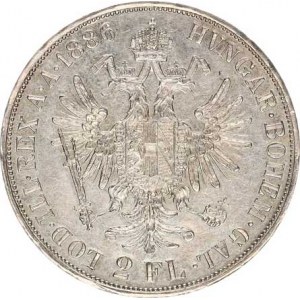 František Josef I.(1848-1918), Dvouzlatník 1886 b.zn.