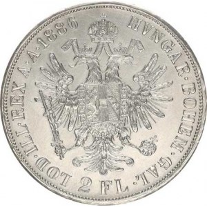 František Josef I.(1848-1918), Dvouzlatník 1886 b.zn.