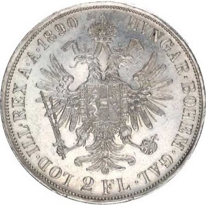 František Josef I.(1848-1918), Dvouzlatník 1890 b.zn., tém.