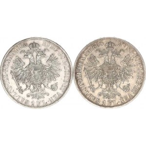 František Josef I.(1848-1918), Zlatník 1860 A - obě varianty (s tečkou a bez za REX) 2 ks
