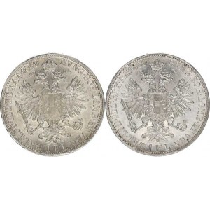František Josef I.(1848-1918), Zlatník 1860 A - obě varianty (s tečkou a bez za REX) 2 ks