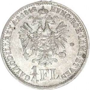 František Josef I.(1848-1918), 1/4 Zlatník 1862 A, stopa na hraně