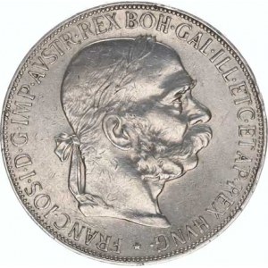 František Josef I.(1848-1918), 5 Koruna 1900 b.zn., zc. nep. hr.