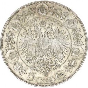 František Josef I.(1848-1918), 5 Koruna 1900 b.zn.