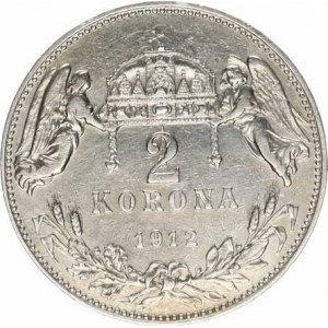 František Josef I.(1848-1918), 2 Koruna 1912 KB