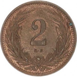 František Josef I.(1848-1918), 2 Fillér 1908 KB