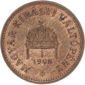 František Josef I.(1848-1918), 2 Fillér 1908 KB