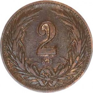 František Josef I.(1848-1918), 2 Fillér 1908 KB