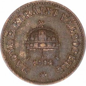František Josef I.(1848-1918), 2 Fillér 1908 KB