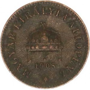 František Josef I.(1848-1918), 2 Fillér 1908 KB, tém.