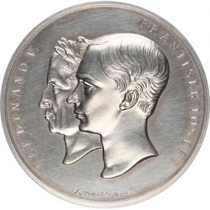 Medaile Františka Josefa I.(1848-1918), F.J.I. a Ferdinand V. - K 170. výročí předání vlády v Olomo