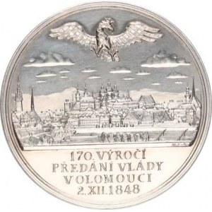 Medaile Františka Josefa I.(1848-1918), F.J.I. a Ferdinand V. - K 170. výročí předání vlády v Olomo