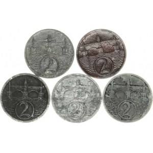 Údobí let 1918-1938, 2 hal. 1923 (3x), 1924 (2x) 5 ks