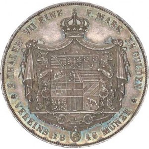 Anhalt-Dessau, Leopold Friedrich (1817-1871), 2 spolkové toliare (3-1/2 zlatého) 1846 A KM 13 RR