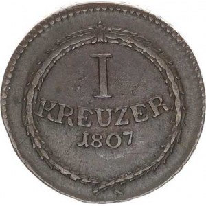 Baden, Carl Friedrich (1771-1811), 1 Kreuzer 1807 KM 141 R