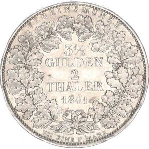Baden, Leopold I. (1830-1852), 2 Tolar (3 1/2 Gulden) 1841 KM 212; Dav. 524 R