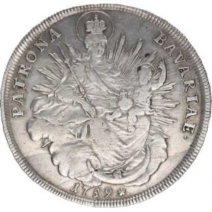 Bavorsko, Maximilian III.Joseph (1745-1777), Tolar 1759 - Madona, typ s rosetou za datací KM 223.2