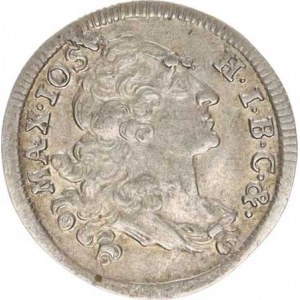 Bavorsko, Maximilian III.Joseph (1745-1777), 3 kr. 1765 b.zn. KM 477